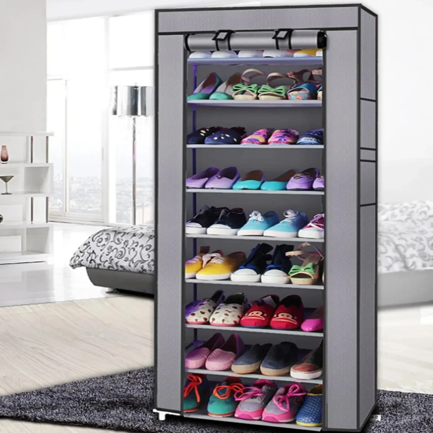 6Layers Nonwoven Space-saving Shoe Cabinet Organizer Shoe Shelves Dustproof Shoerack for Shoes Organizador de zapatos Lazy susan