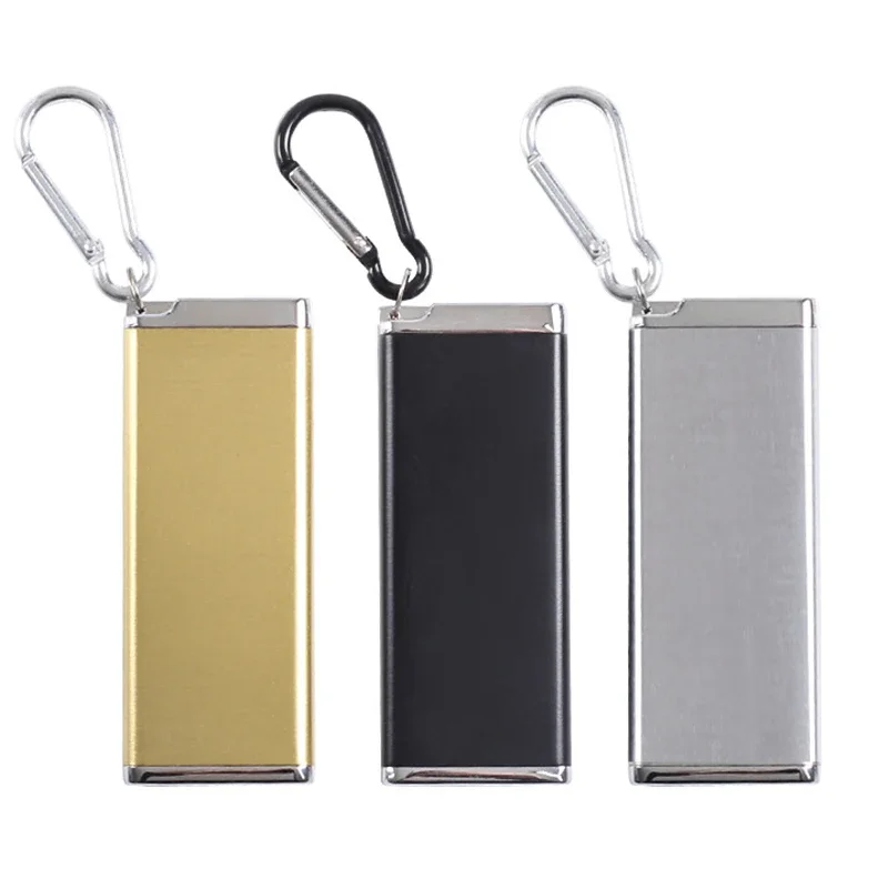 Mini Portable Pocket Cigarette Case with Keychain Multifunction Metal Cigarette Box Ashtray for Outdoor Waterproof