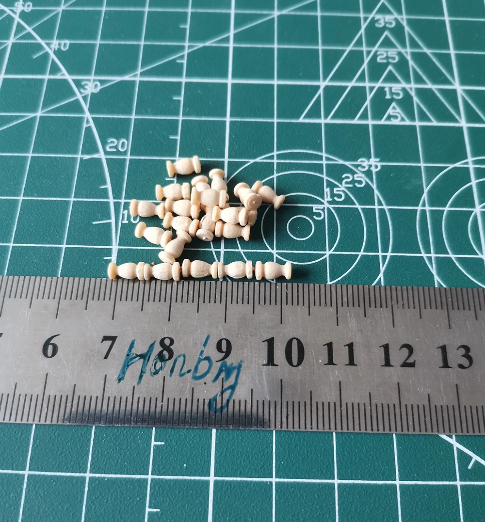 Ancient Ship Model Accessories Wooden Boat Deck Railings Model Fittings Roman Column DIY  6mm 20pcs/set