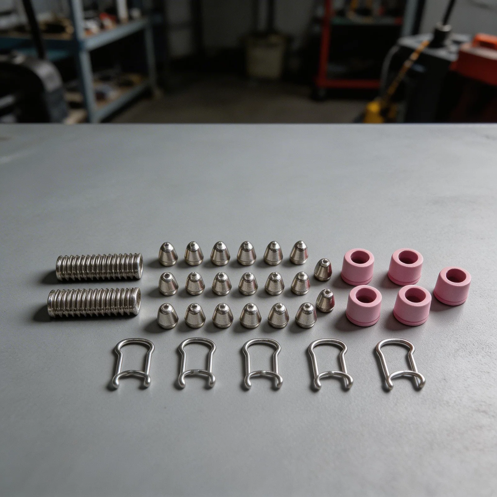 50pcs 55 60 WSD 60 plasma cutter torch tip nozzles consumables kit with 20 nozzles 20 electrodes 5 shields 5 guides