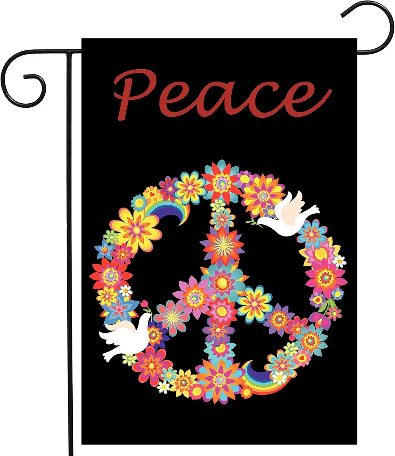 Love Peace Bird Flower Garden Yard Flag 12