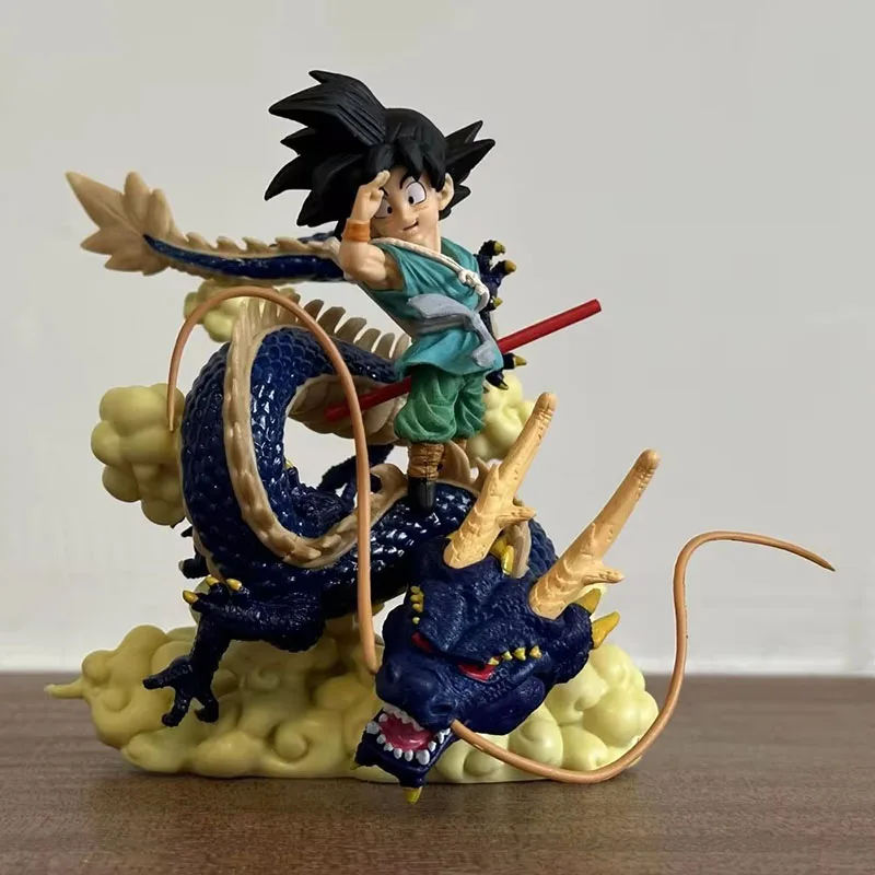 13cm Dragon Ball GT Goku Figure - Goodbye Shenron, PVC Action Statue,Super Saiyan Son Goku,  Anime Collection Toy Gift