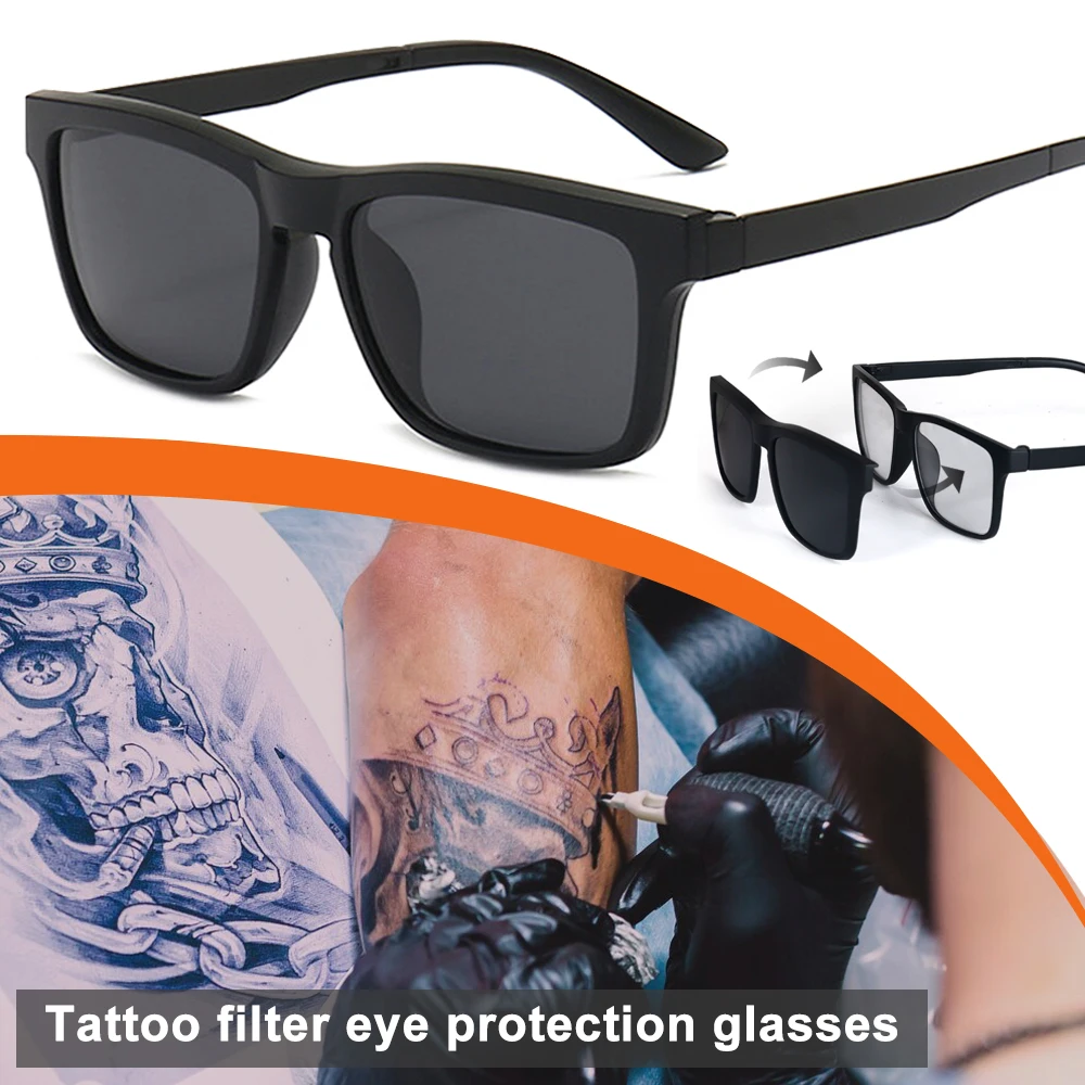 

Tattoo Polarized Sunglasses Magnetic Tattoo Filter Eye Protection Glasses Lens Reflective-free Tattoo Filter Glasses Accessories