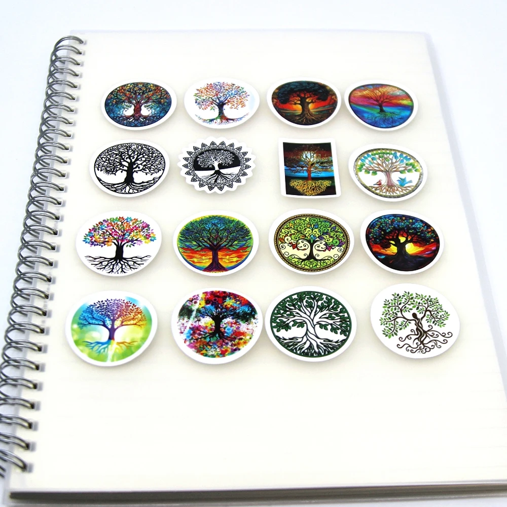 10/50/100PCS Beautiful Tree of life  stickers Memo Stickers for Laptop Car Skateboard Helmet Suitcase Stationery gift For kids