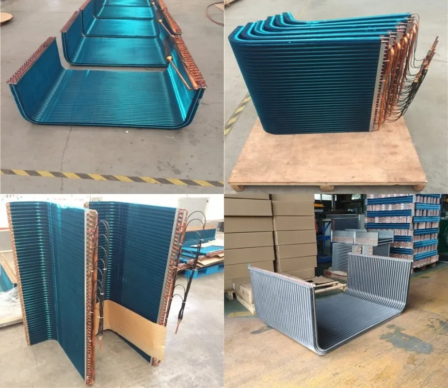 Customized Bend Coil L Shaped U Shaped Heat Exchanger For Heat Pump Air Conditioner