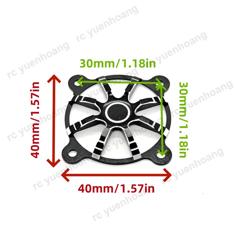 1 Uds. Cubierta de ventilador de disipación de calor de motores ESC para ventilador de refrigeración de avión modelo RC 30x30mm 40x40mm funda protectora de Metal