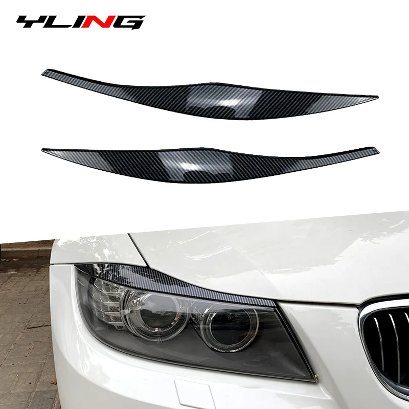 For BMW Accessories 3 Series E90 E91 320i 330i Headlight Eyebrows Eyelid 2005 2006 2007 2008 2009 2010 2011 Sedan / Touring