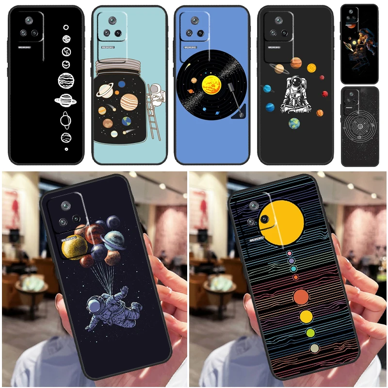 Space Planets Solar System Case For Xiaomi 13 12 Lite 12X 11T 12T Pro Cover For POCO F5 X5 X3 Pro X4 F4 GT F3 C40 M5s