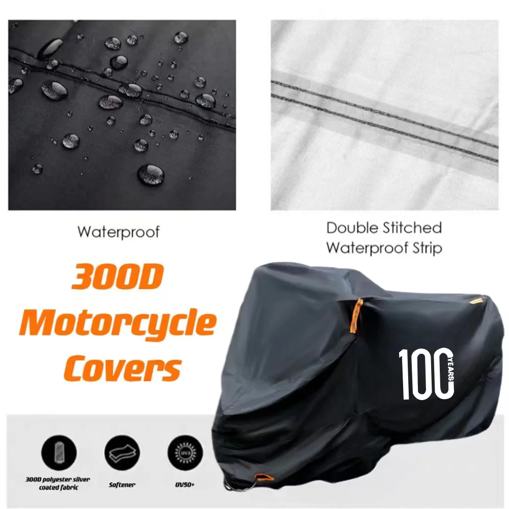 Thick 300D Silver Coated Windproof Motorcycle Protector Cover For BMW R18 1800CC 100th