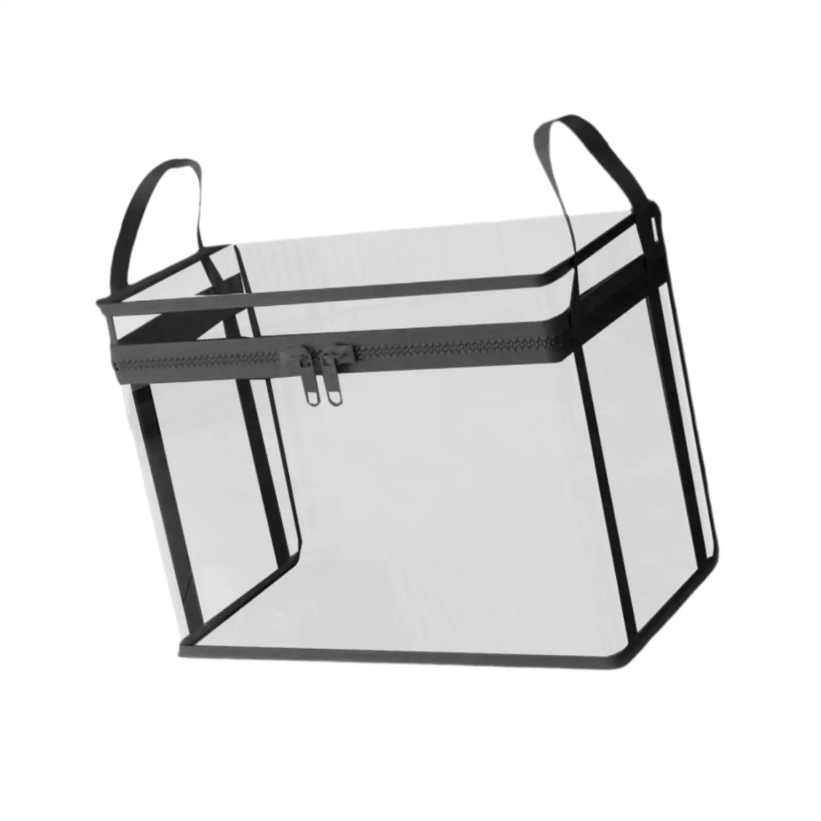 Stuffed Animal Storage Bag Clear Versatile Playhouse Travel Case Plush Toy Organizer Box Storage Tote for Birthday Books Balcony