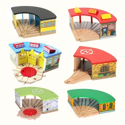 Accessori per binari stazione per Garage in legno opzioni Multiple blocchi di costruzione giochi di assemblaggio di giocattoli per bambini binari compatibili X28