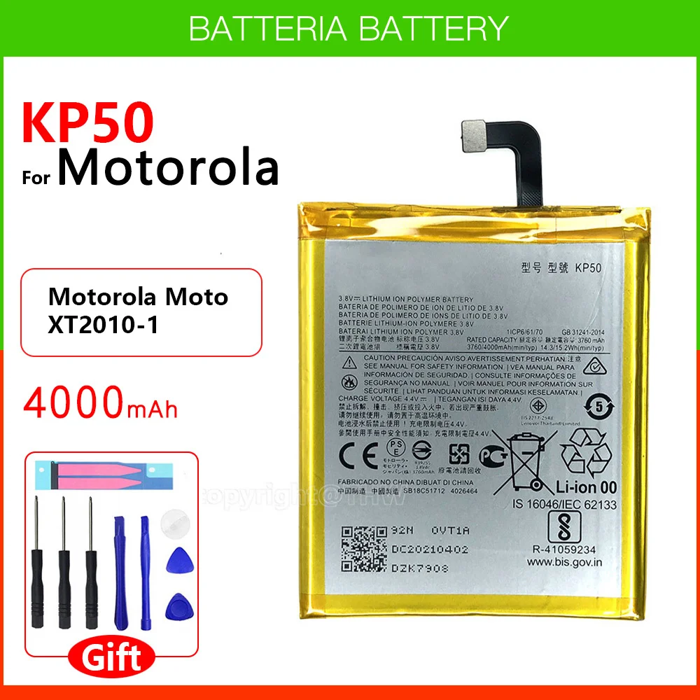 

Новый оригинальный аккумулятор KP50 100% для Motorola XT2010-1, Moto One Zoom, Moto One Zoom Global, Moto One Zoom Global Dual SIM + Инструменты