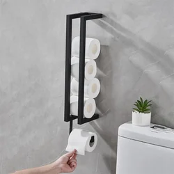 Black Dual Use Stainless Steel Wall-mounted Bathroom Shelf Hotel Bathroom Towel Roll Paper Rack Towel Rack Toilet Paper Holder