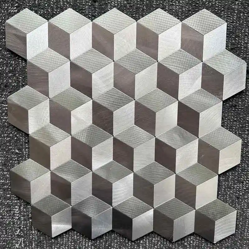

4pcs/ lot Mosaic Wall Tile Peel And Stick Self Adhesive Waterproof Aluminum composite tile hexagon Kitchen Bath Backsplash 180