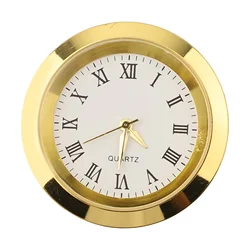 36MM Clock Quartz Movement Round Clocks Head Insert Classic Clock Craft DIY Gold Arabic Numbers Watch Replacement Part Supplies
