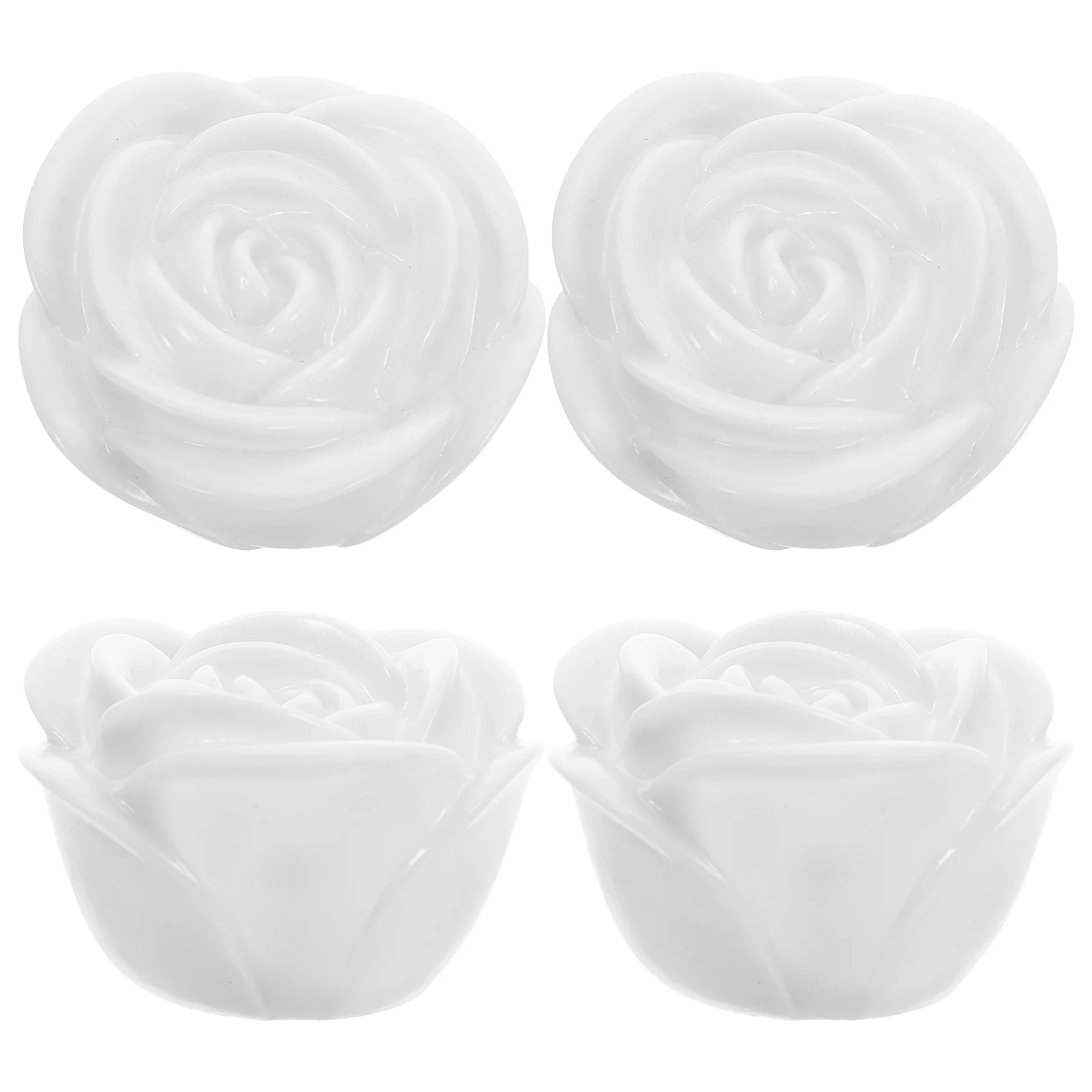 

4pcs Rose Light Night Light Flameless Floating Led For Bedroom Wedding Decor Romantic Gifts Valentine'S Day Present