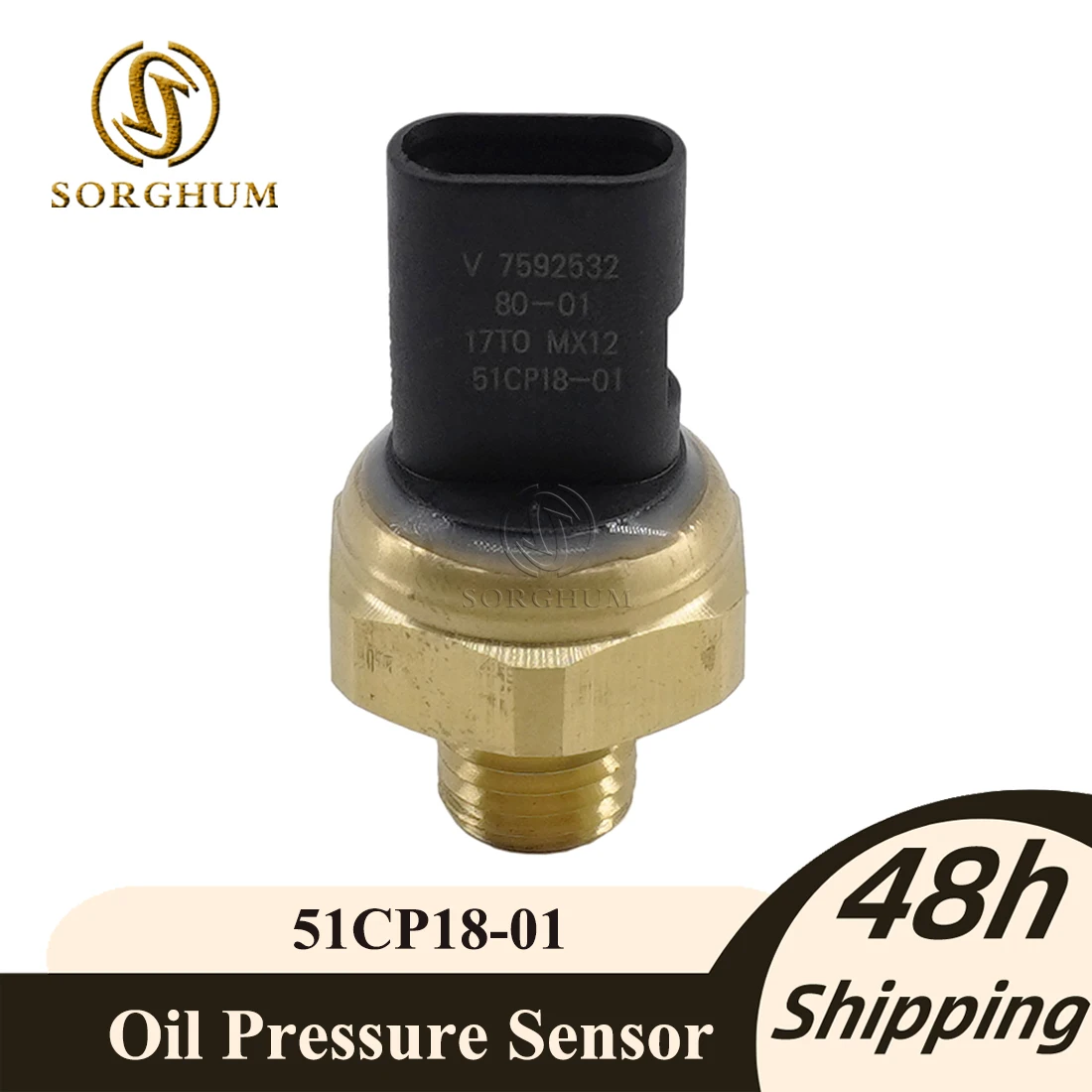 

Sorghum Fuel Oil Pressure Sensor 51CP18-01 For BMW 1 3 5 7 Series 328i 335i 535i 640i X3 X5 7592532 51CP1801 12617592532