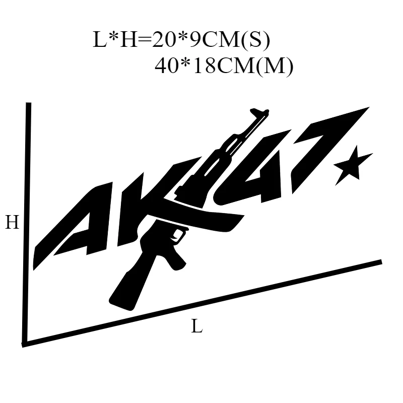 1 قطعة AK47 ملصقات السيارات مقاوم للماء للجسم نافذة جذع غطاء الخدوش دائم شارات الفينيل واقية من الشمس ديكور اكسسوارات السيارات