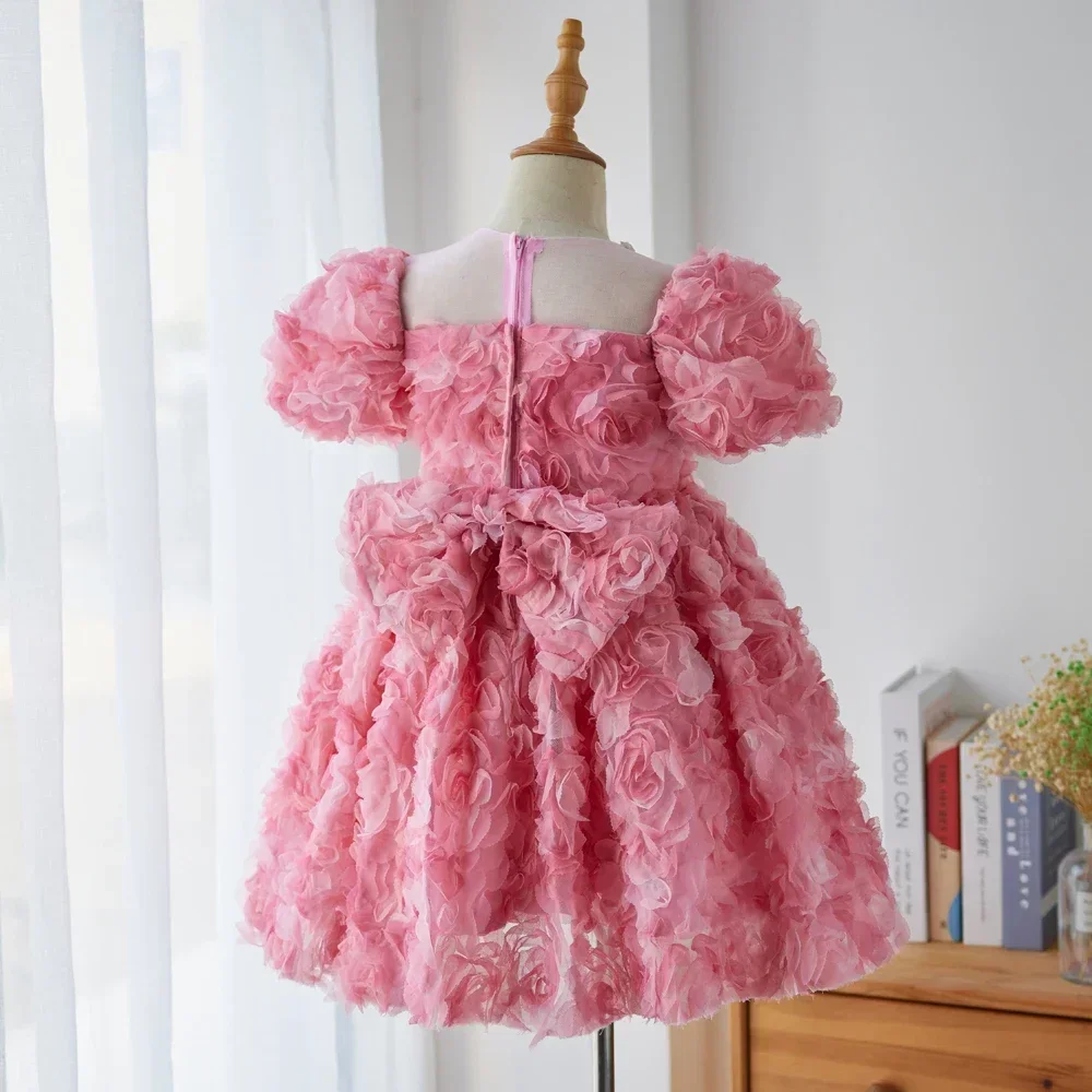 Neue Kinder kleider für Baby kleidung Kinder kleidung Blumen prinzessin Kostüm Abend party kleid für Mädchen Bogen Abendkleid