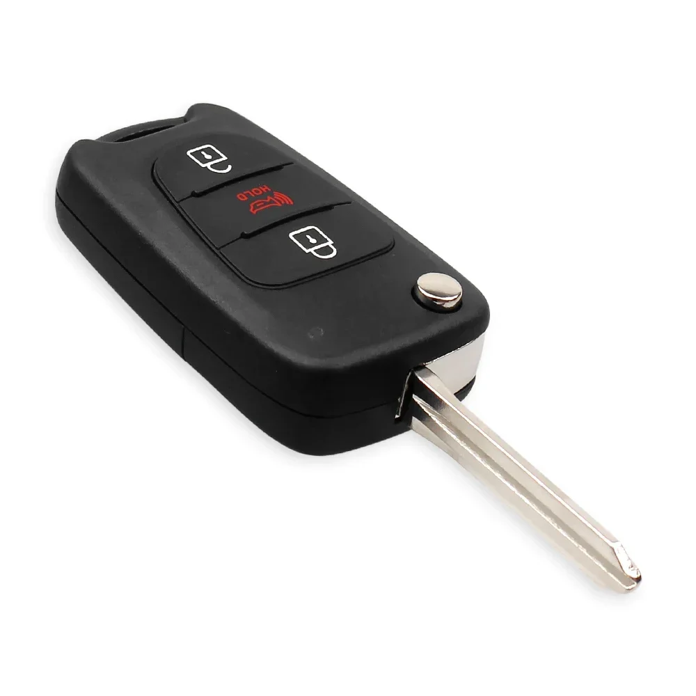 KEYYOU Flip Folding Remote Auto Car Key Shell Blanks Case for Kia Rio 3 Picanto Soul Ceed Cerato Sportage K2 K3 K5 For Hyundai
