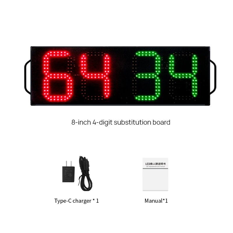 Led 18650 Rechargeable Substituted Board Replacement Card Football Soccer Digital Electronic Substitution Player Change Board