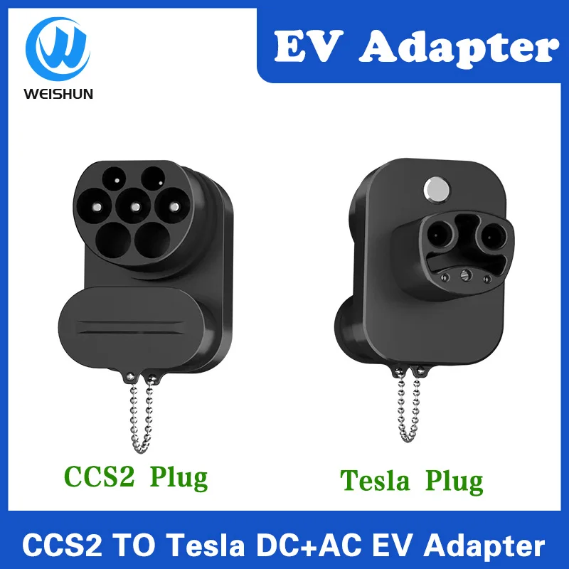 CCS2 to NACS AC+DC Adapter 250A Electric Vehicle DC Charging Station CCS COMBO 2 To TPC Convertor for Teslas Model