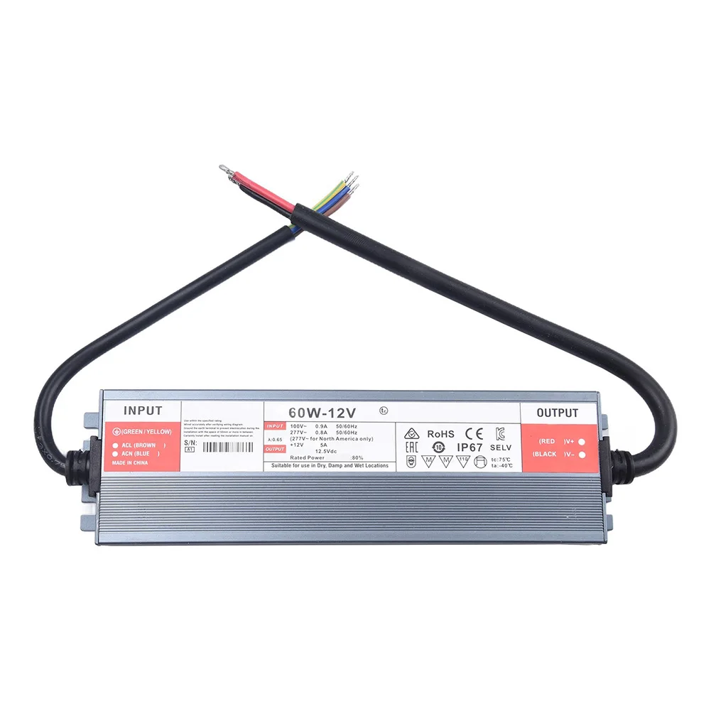 

Advanced Safety Led Transformer LED Driver Lighting Controller High Voltage Resistance IP67 Waterproof Ultra-low Ripple