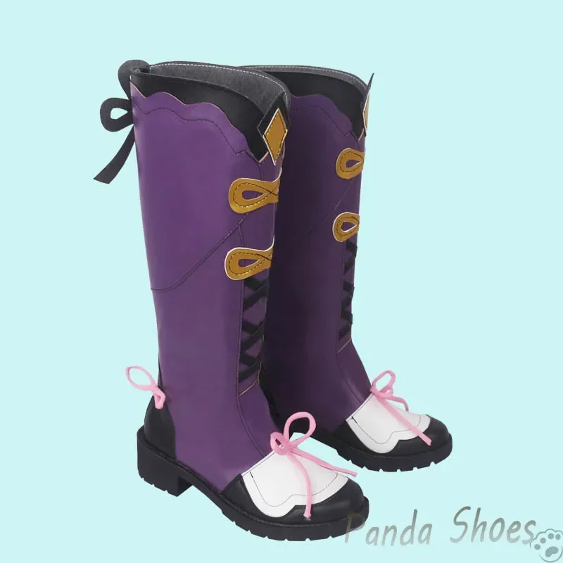 Genshinimpact Yun Jin Cosplay Shoes Anime Game Cos Long Boots Yunjin Cosplay Costume Prop Shoes for Con Halloween Party