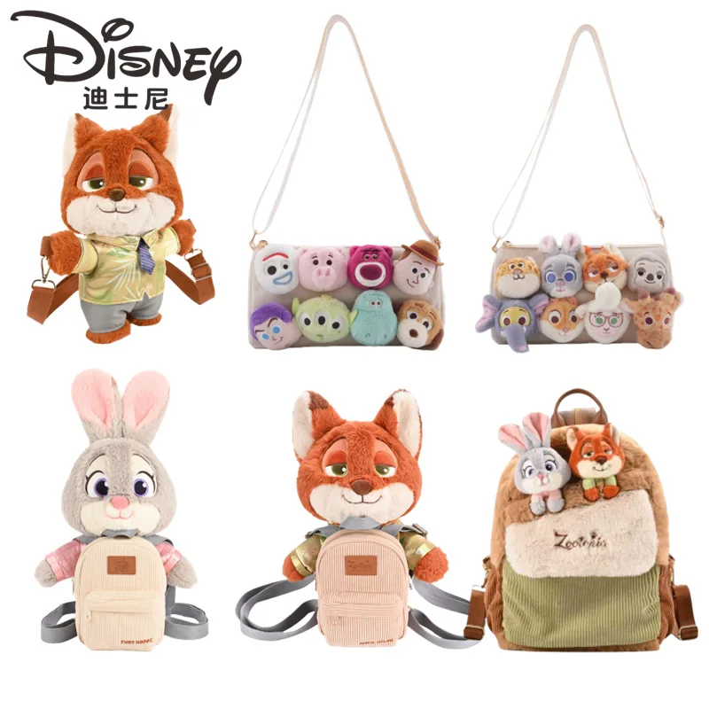 

Disney Zootopia Plush Dolls Crossbody Bag Cartoon Judy Hopps Shoulder Bag Holiday Large Capacity Portable Storage Commuter Bag
