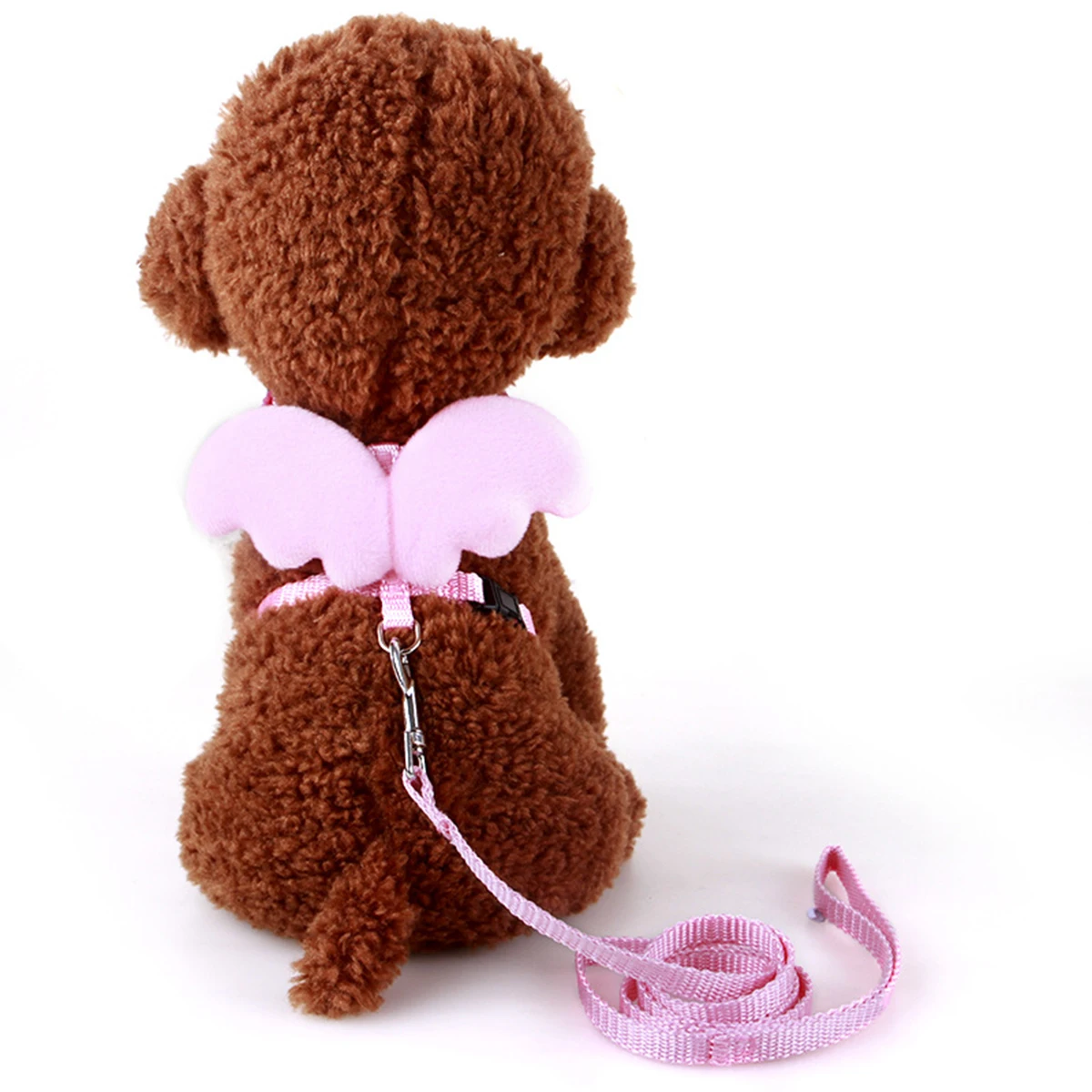 

Pet Harness Angel Wings Chest Strap Adjustable Size S Pink No-Choke Design Puppy Cat Harness Leash Walk Party Pet Chest Strap