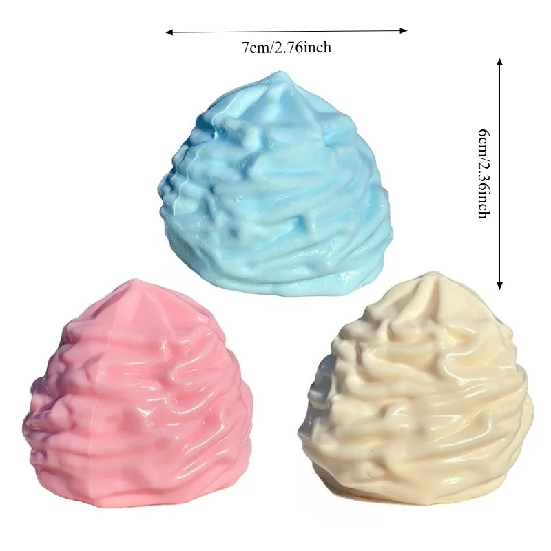 Knuspriger Creme-Baustein, Quetschspielzeug, Seifenball, weiche Butter, Stressabbau, Quetsch-Erdnuss, knisternder Klang, Fidget-Spielzeug für Erwachsene – Detail 1