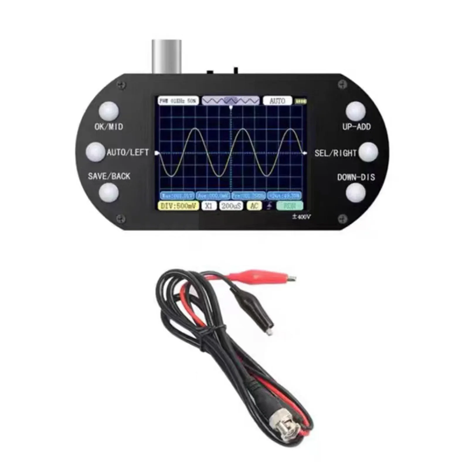 

New Practical Digital Oscilloscope For Car Maintenance 5V Black For Repair Handheld Plastic Portable SCO_1_500K