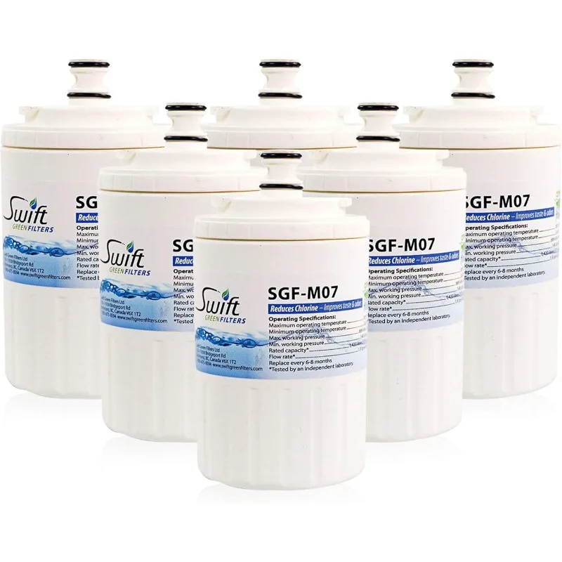 Filters (6 Pack) SGF-M07 Replacement for EDR7D1,UKF7001, UKF7003 Refrigerators Water Filters (Pack of 6) MADE IN USA, White