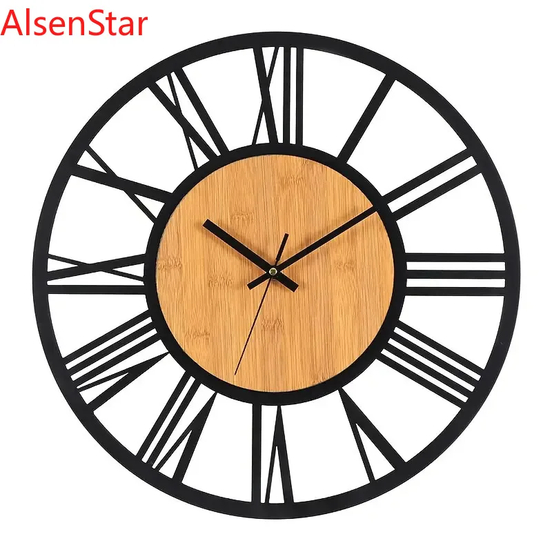 

Simple Creative Silent Clock Art Quartz Wrought Iron Living Room Mute Wall Hanging Clock Watch Home Decoration Wholesale