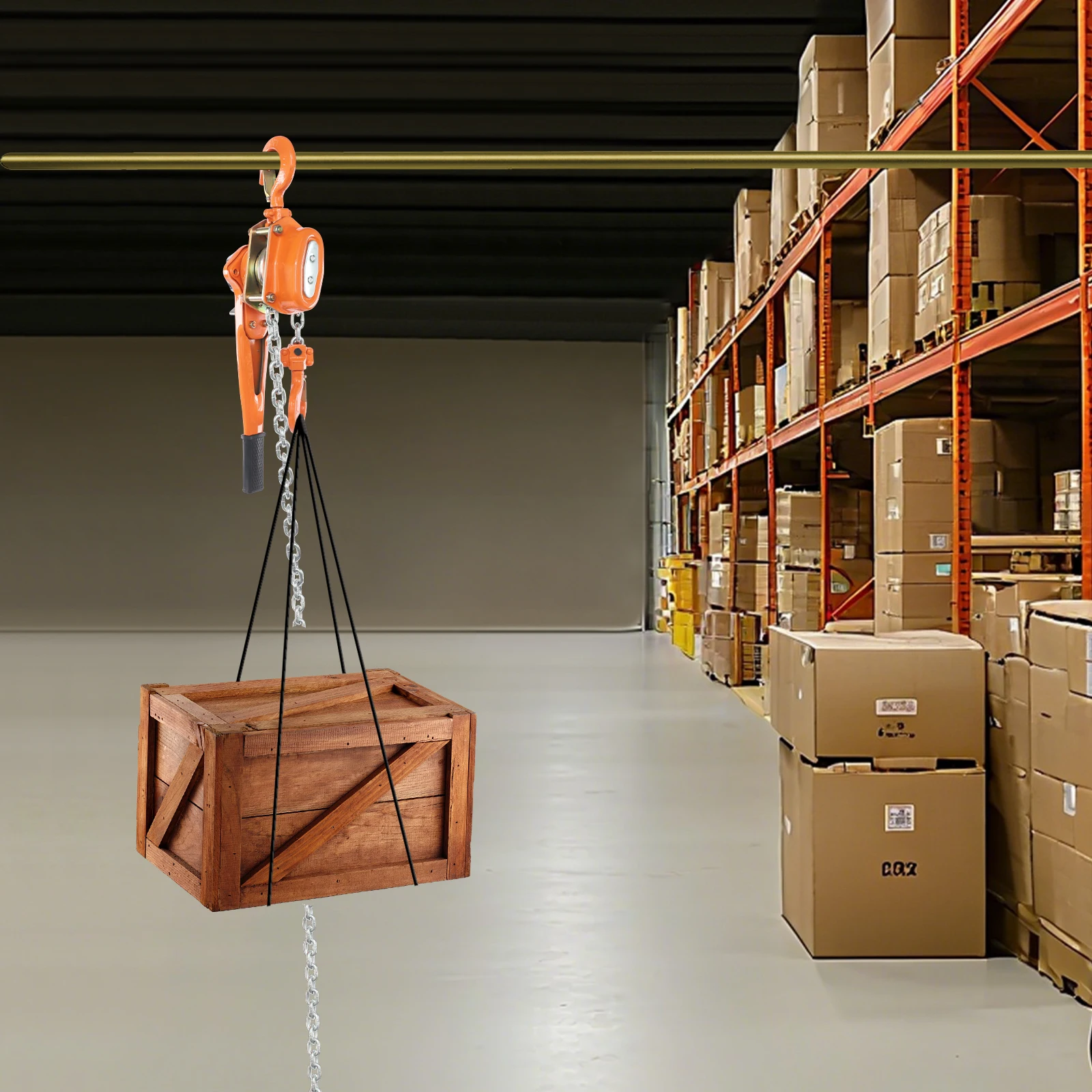 1,5 Tonnen manueller Hebelkettenzug 3M Hubhebelblock Kettenzug für Lagerhäuser, Garagen, Baukonen, Fabriken – Detail 4