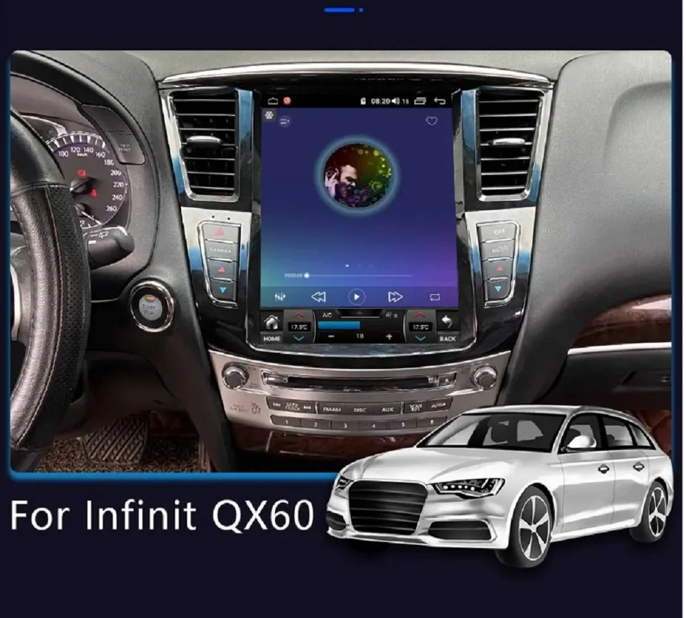 

For Infiniti Qx60 Jx35 2014-2019 Car Radio Multimedia Player Android 13 Tesla 12.1’’ Auto GPS Navigation Carplay