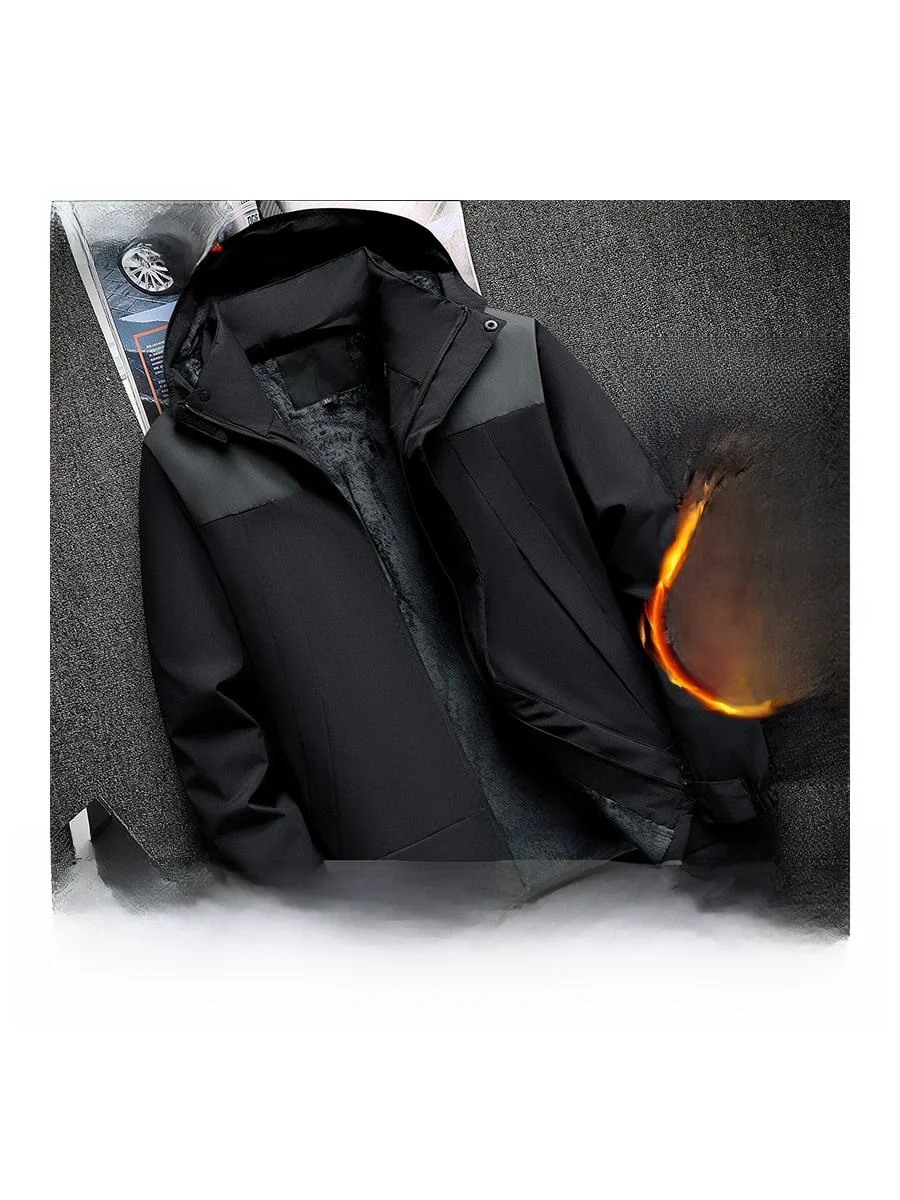 

Утепленная мужская рабочая куртка: ветрозащитная, теплая, износостойкая, для защиты на производстве, из полиэстера