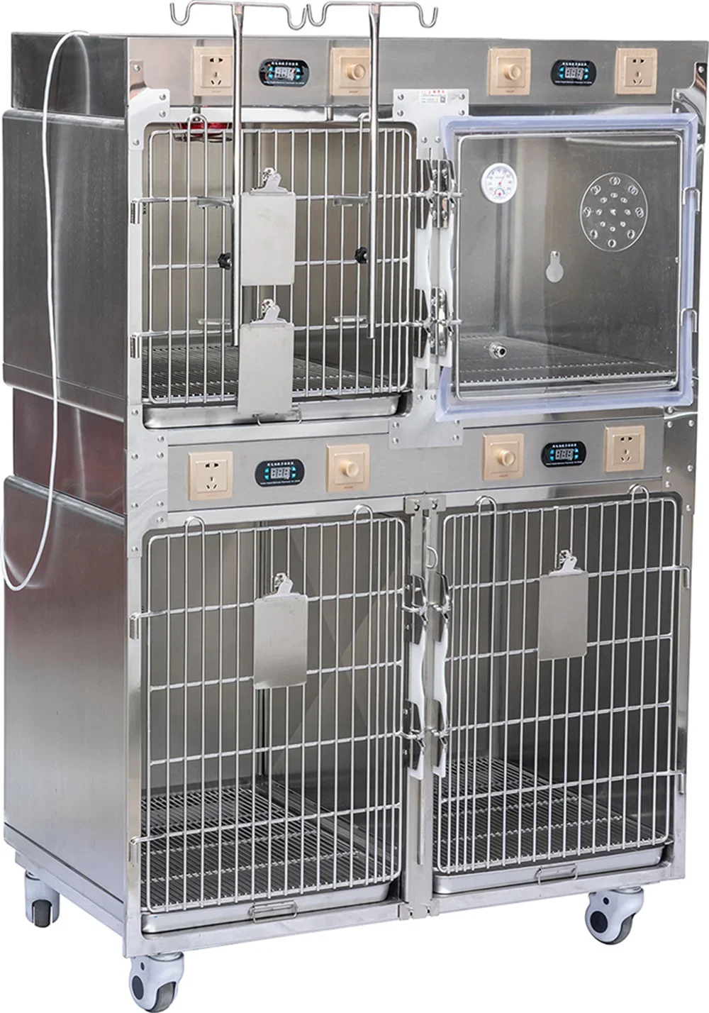 Veterinary Pet Hospital Clinic Stainless Steel 304 Veterinary Oxygen Cage