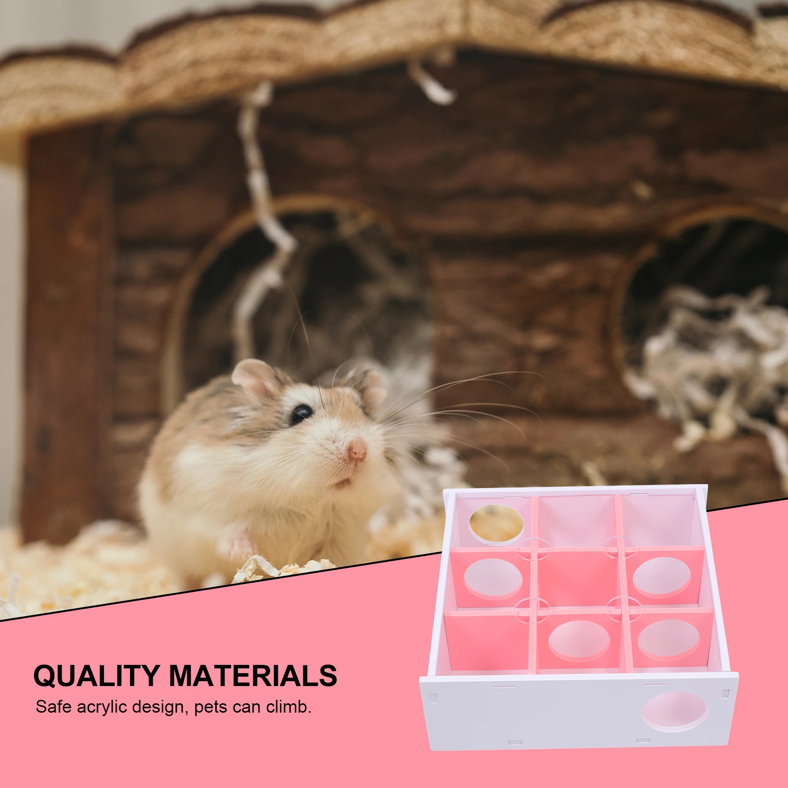 

Hamster Maze Acrylic Labyrinth Tunnel For Small Pets Fun Play Rest Platform Pet Supplies Exercising Hidden