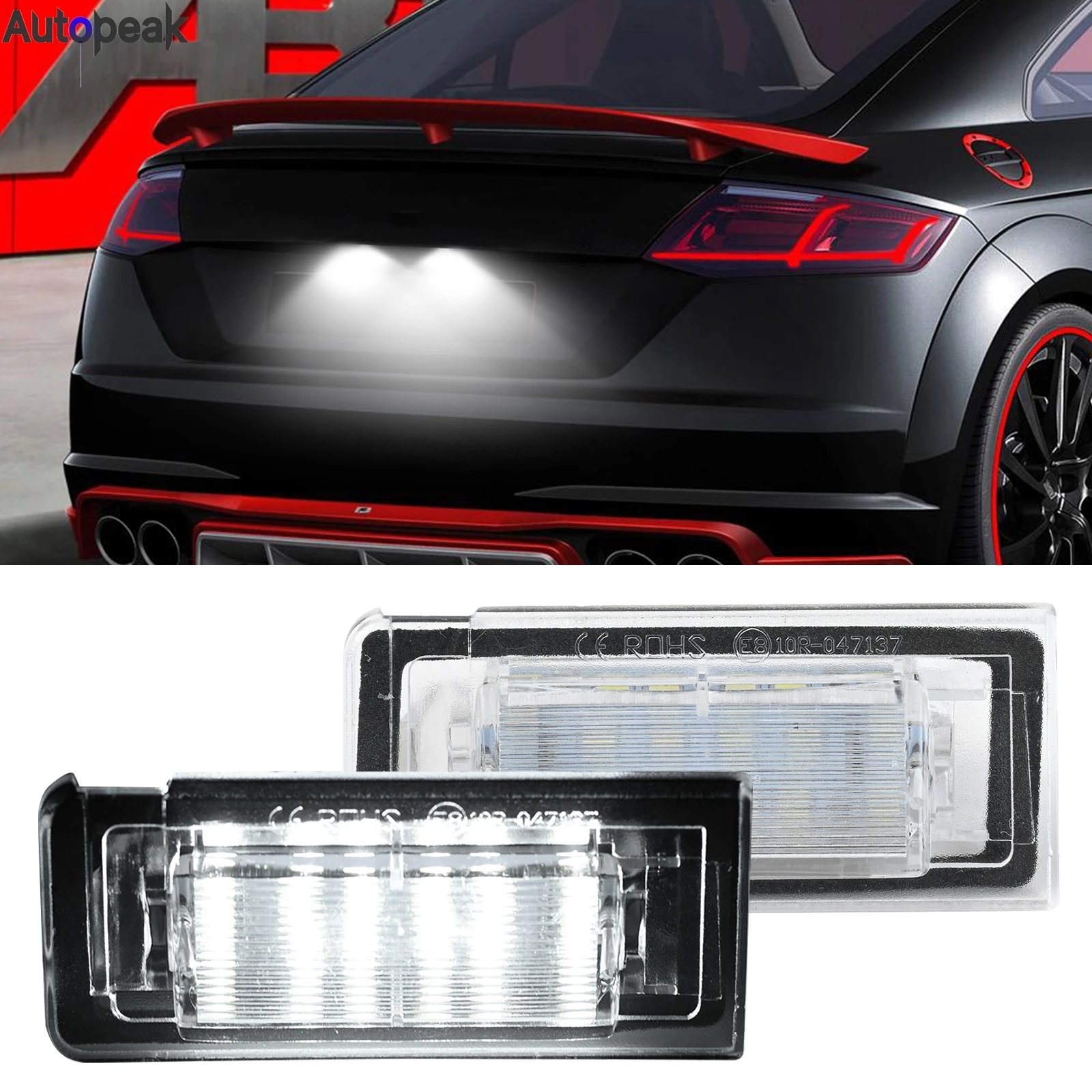 

Canbus 12V LED Car LED License Number Plate Light Lamp For Audi TT 1999-2006 White 6500k Car Accessories Audi Number Plate Light