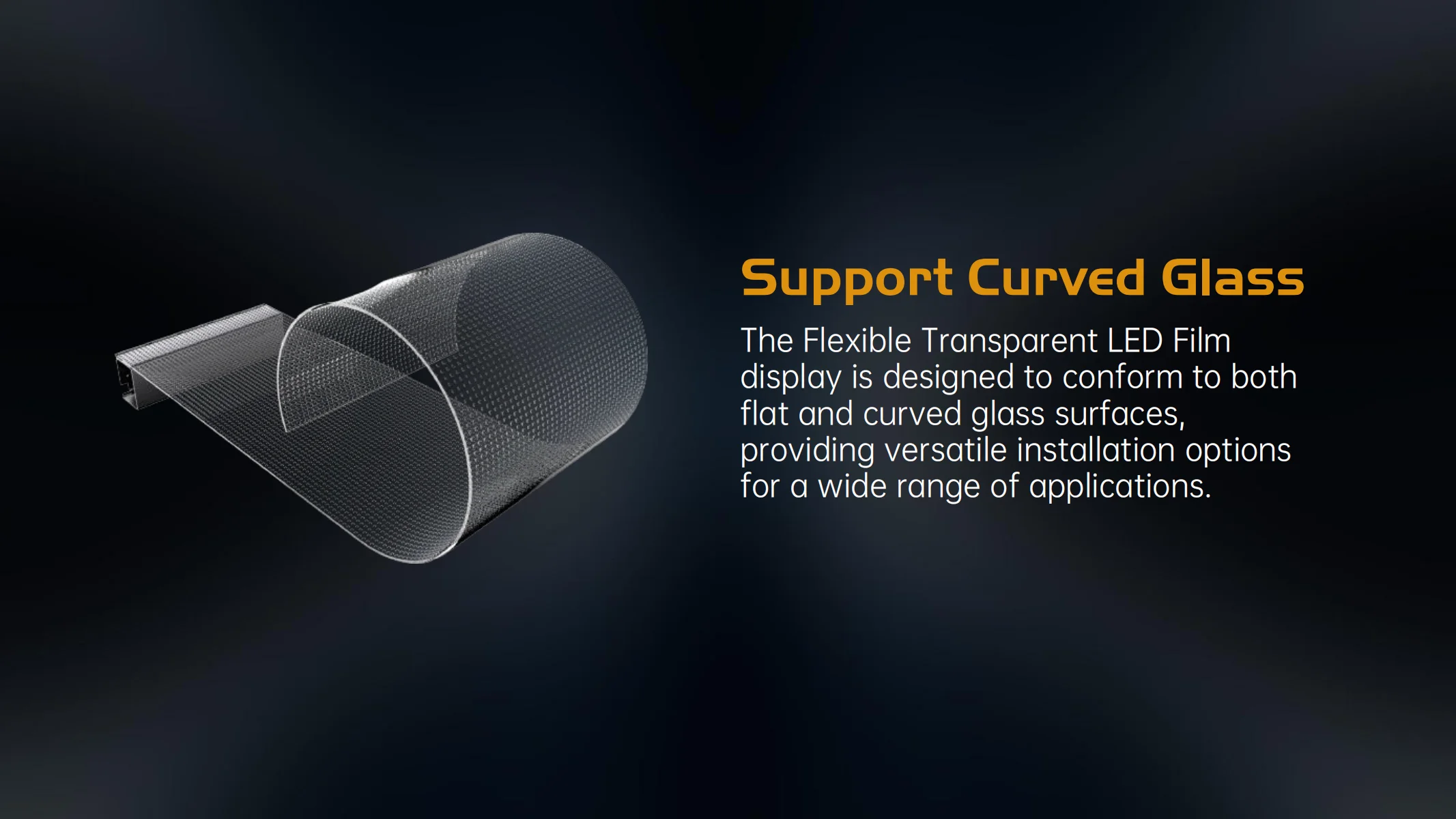 Customizable Adhesive Transparent LED Film Screen Shopping Mall Window Film P10 Smart Display with HDR10+ and 4K/8K Resolution