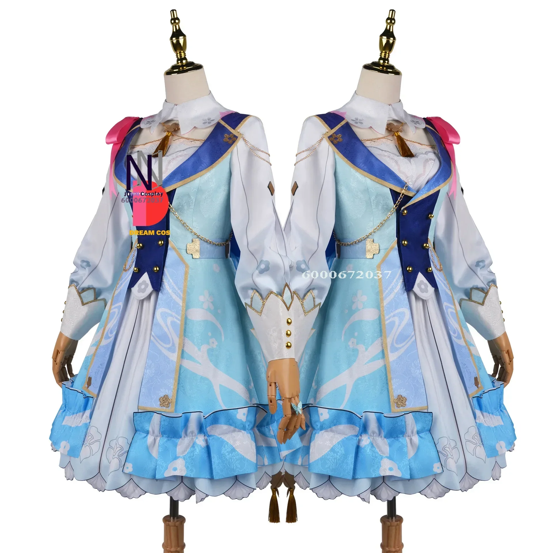 Genshin impacto kamisato ayaka nova pele cosplay traje springbloom missive outfit vestido chapéu fã tamanho euro para festa de halloween