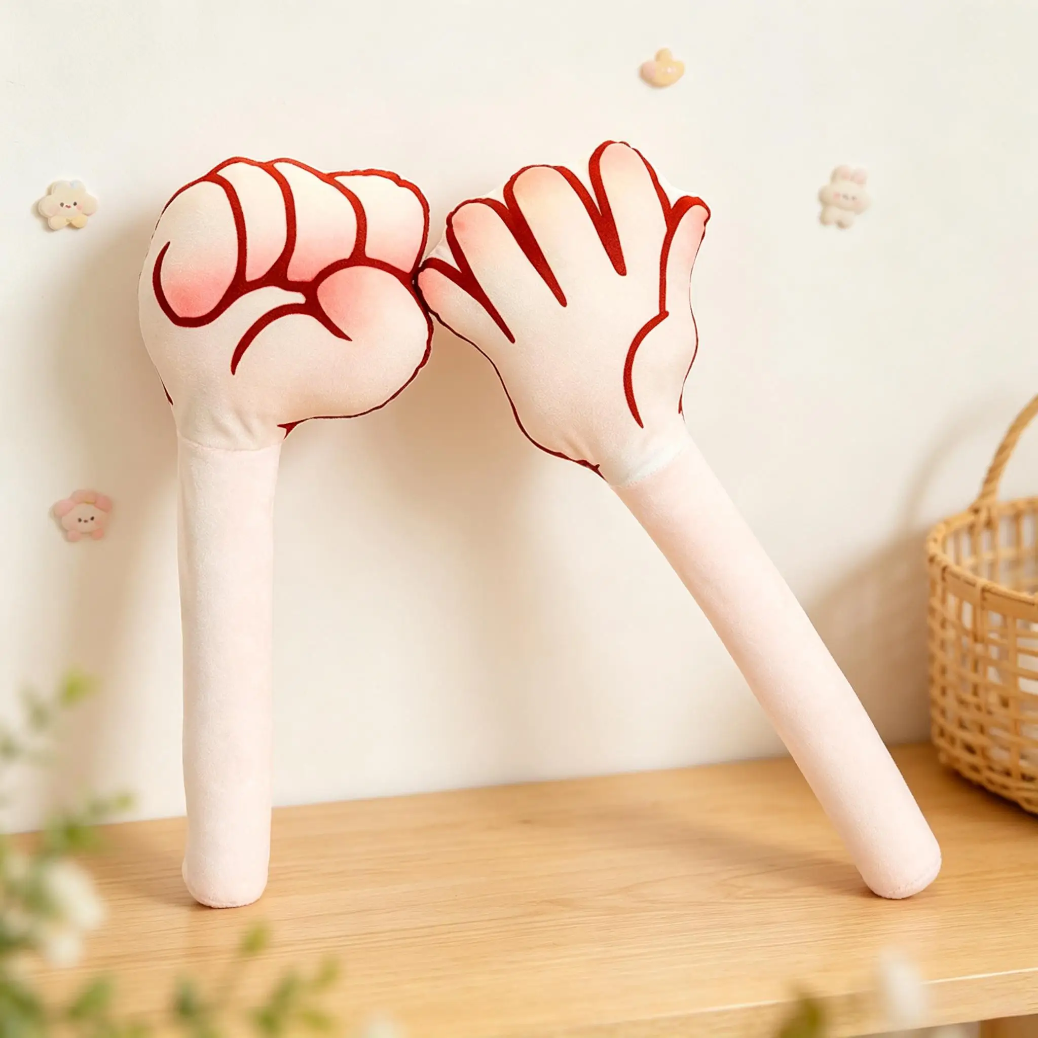43cm Cute Cartoon Rock Paper Scissors Plush Toy Soft Stuffed Simulation Game Companion Interactive Doll Decor Birthday Gift Kids