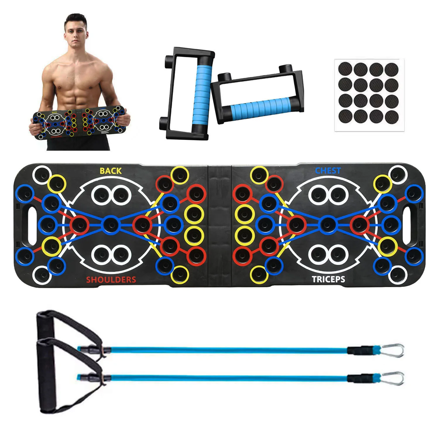 New Portable Multi-Function Foldable 54 In 1 Push Up Training System Push Up Board Strength Training Equipment For Men & Women