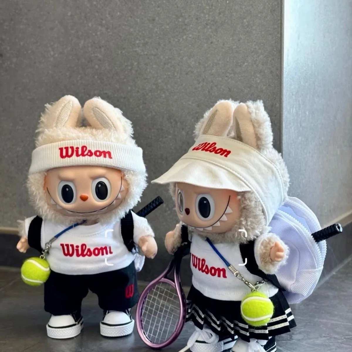 Labub Doll Handmade Tennis Sports Suit Simple Fashion Decorative Clothing Suit Suitable for 17cm Labubu Doll