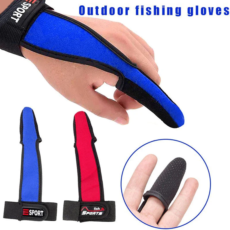 Anti Slip Luya Single Finger Fishing Gloves Throwing Rod Gloves Sea Rod Rock Fishing Rod Gloves Wear-resistant Fishing Supplies