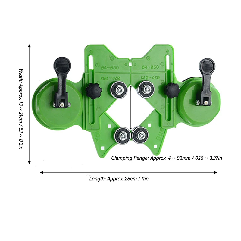 Opening Locator Verstelbare 4-83mm Boor Gatenzaag Gids Jig Armatuur Bouwgereedschap Voor Keramische Tegels Voor Houtbewerking