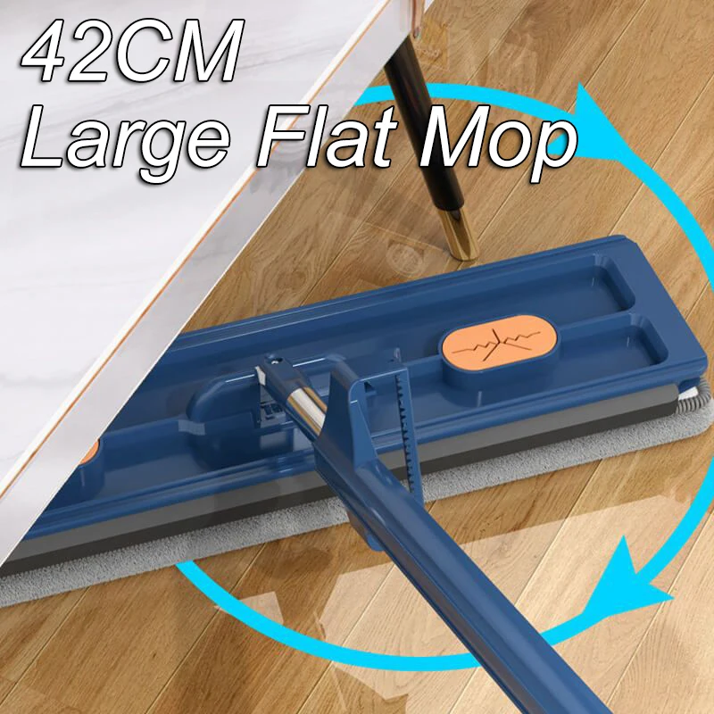 Lazy Mop 42 cm Large Flat Hands Wash Free Household Absorbent Cleaning Tool