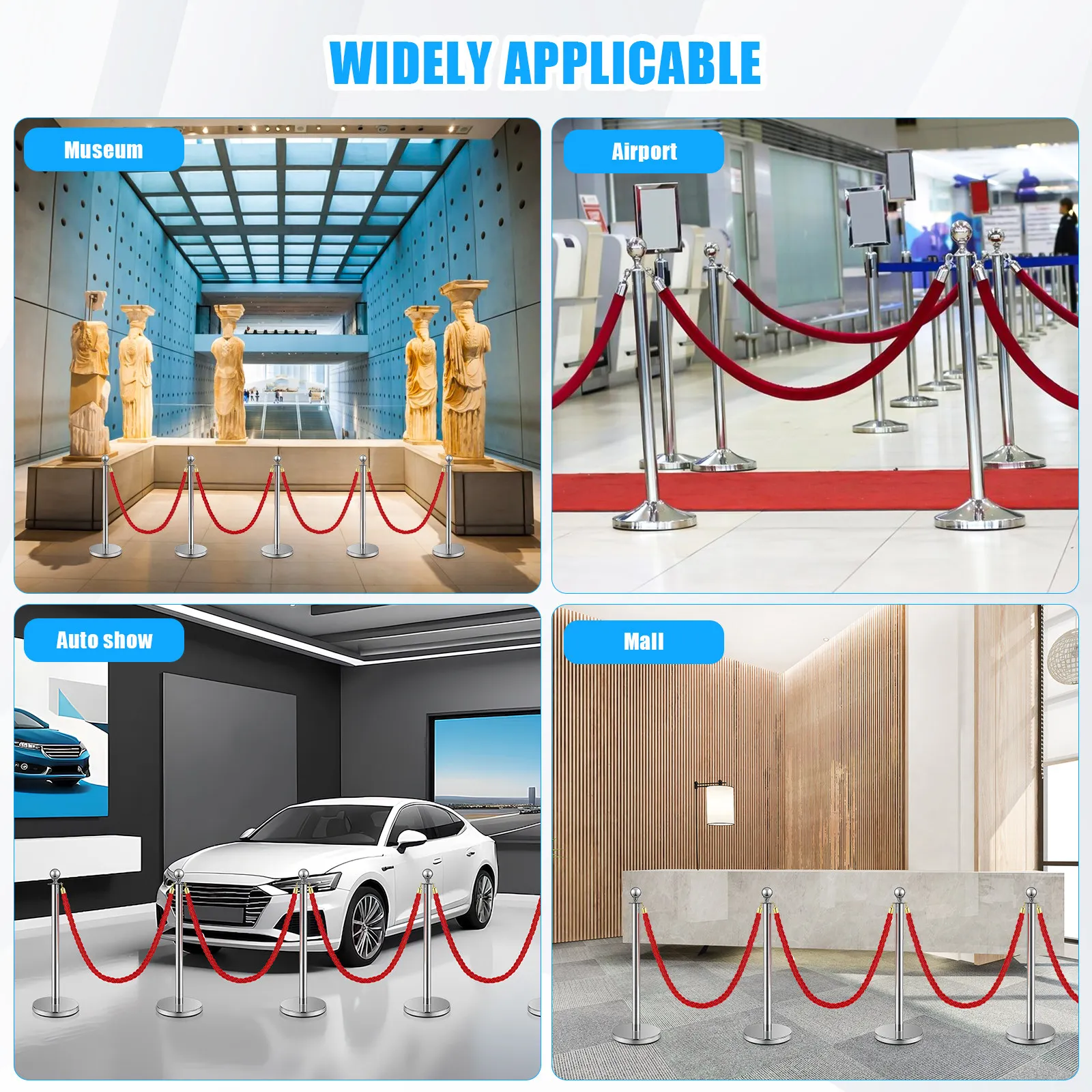 Aluminum Alloy Rope End Stopper Snap Hook for Stanchions Guardrails Decking Ropes Cord Lock Fastener Metal Rope End Cap