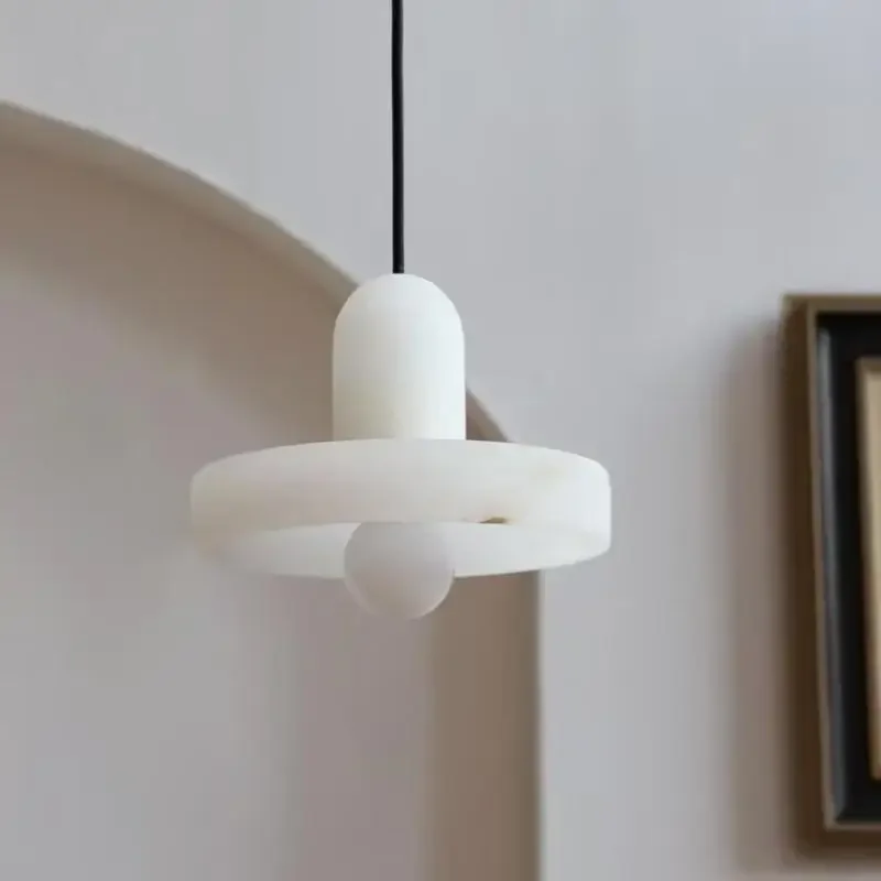 مصباح معلق بجانب السرير من الرخام الطبيعي الراقية، مصباح قلادة نحاسي كامل لغرفة الطعام، قلادة تزيين غرفة المعيشة وغرفة النوم